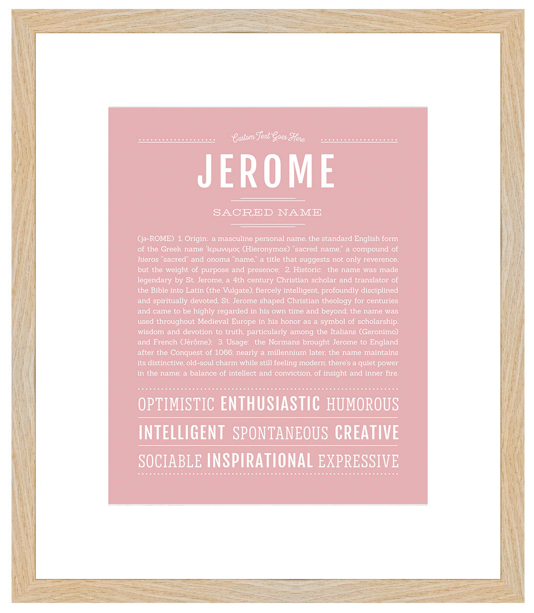 Frame Options | Dusty Rose | Maple Frame, Matted