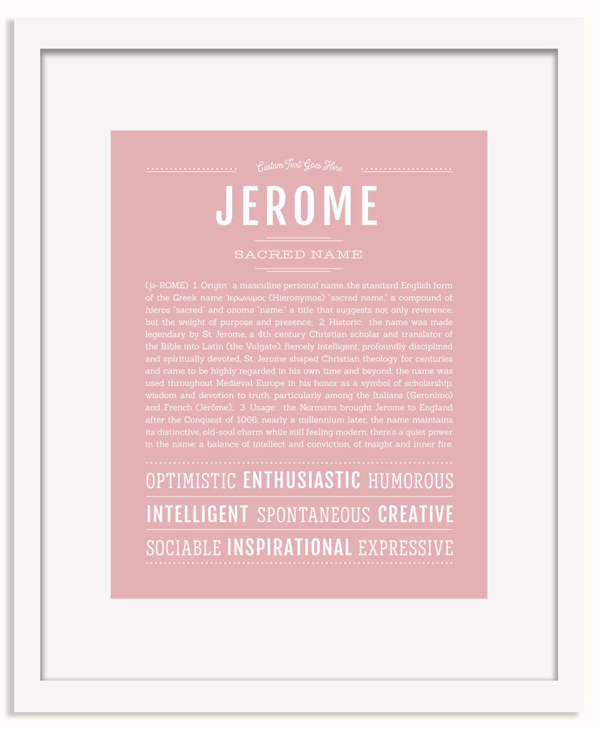 Frame Options | Dusty Rose | White Frame, Matted