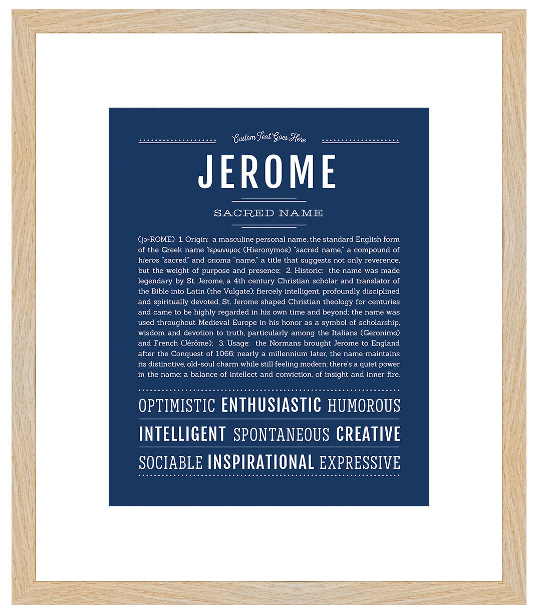 Frame Options | Midnight Blue | Maple Frame, Matted