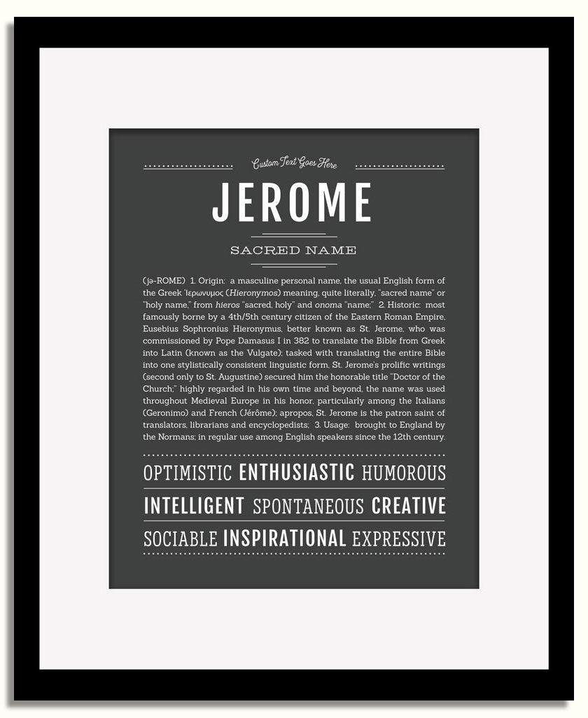 Frame Options | Charcoal Gray | Black Frame, Matted