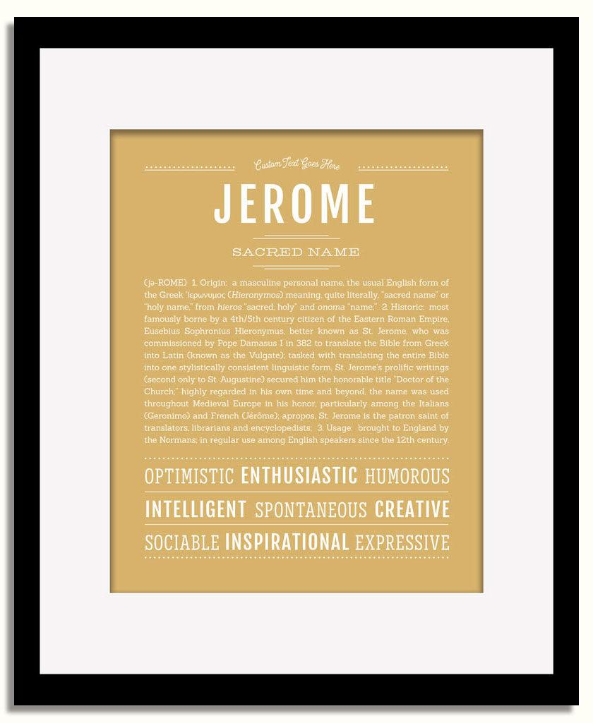 Frame Options | Matte Gold | Black Frame, Matted