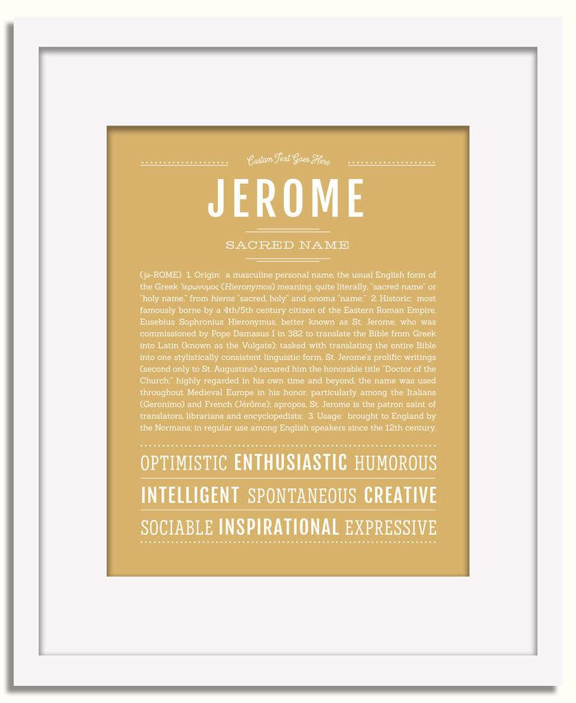 Frame Options | Matte Gold | White Frame, Matted