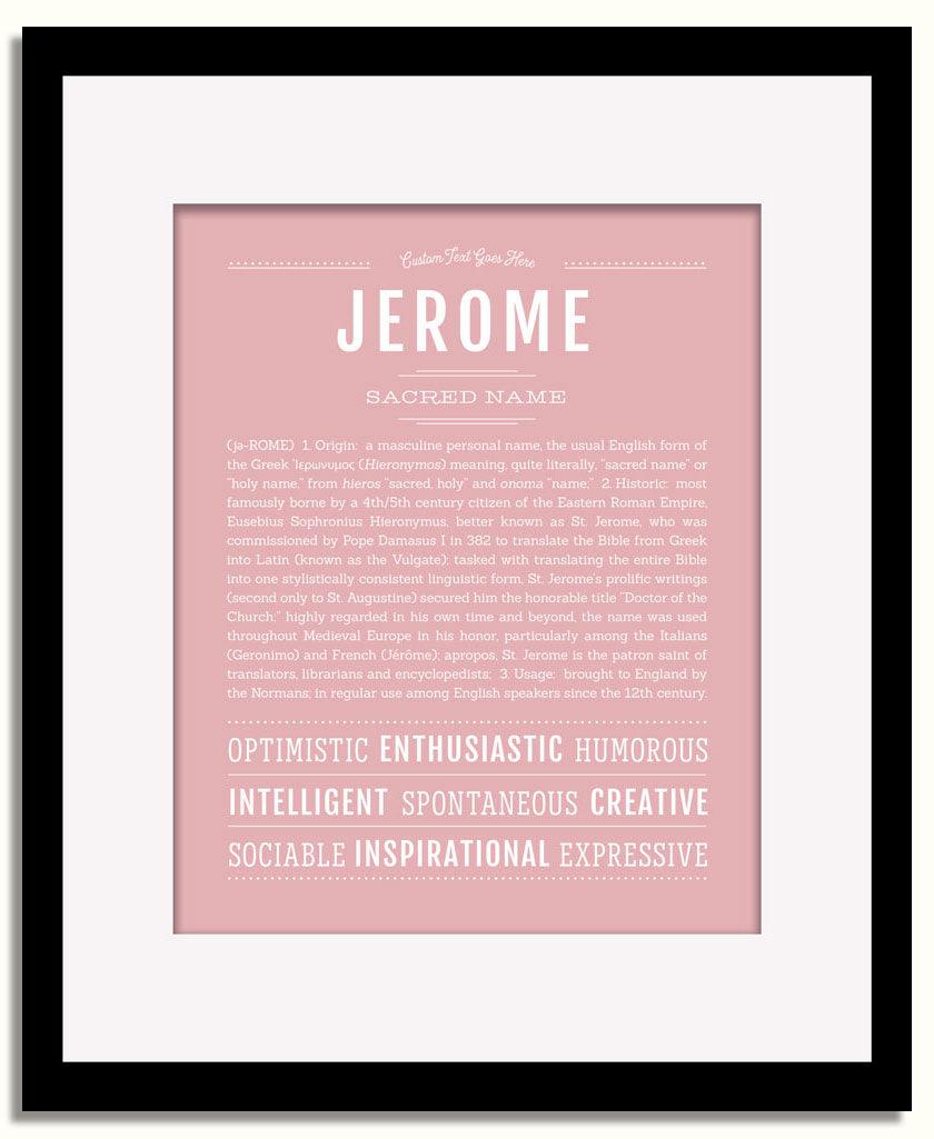 Frame Options | Dusty Rose | Black Frame, Matted