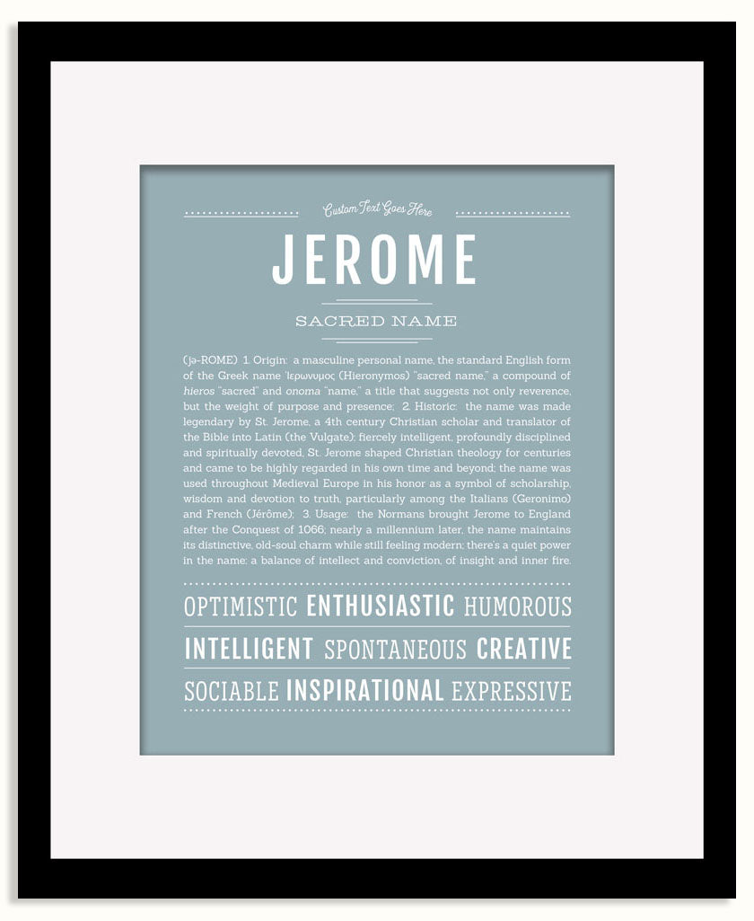 Frame Options | Powder Blue | Black Frame, Matted