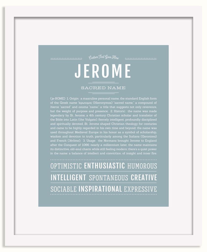 Frame Options | Powder Blue | White Frame, Matted