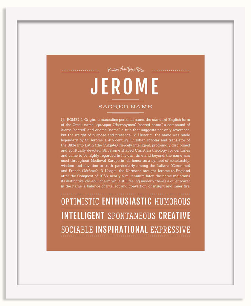 Frame Options | Terra Cotta | White Frame, Matted