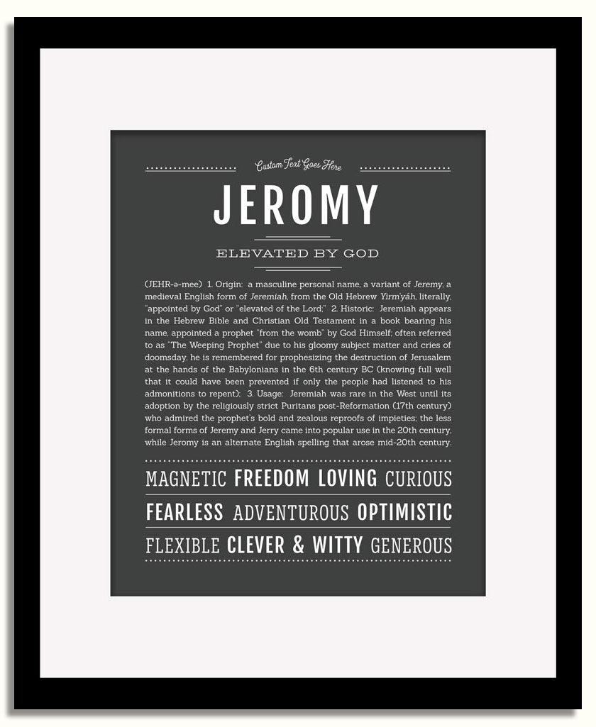 Frame Options | Charcoal Gray | Black Frame, Matted