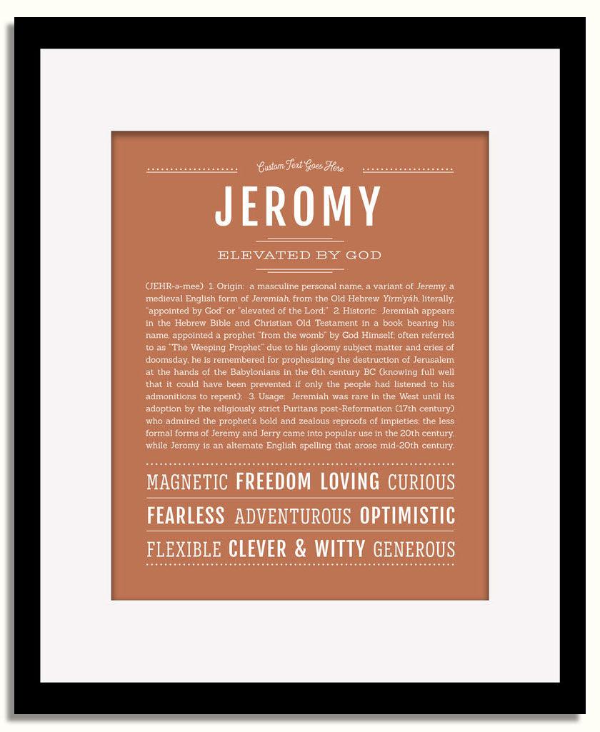 Frame Options | Terra Cotta | Black Frame, Matted