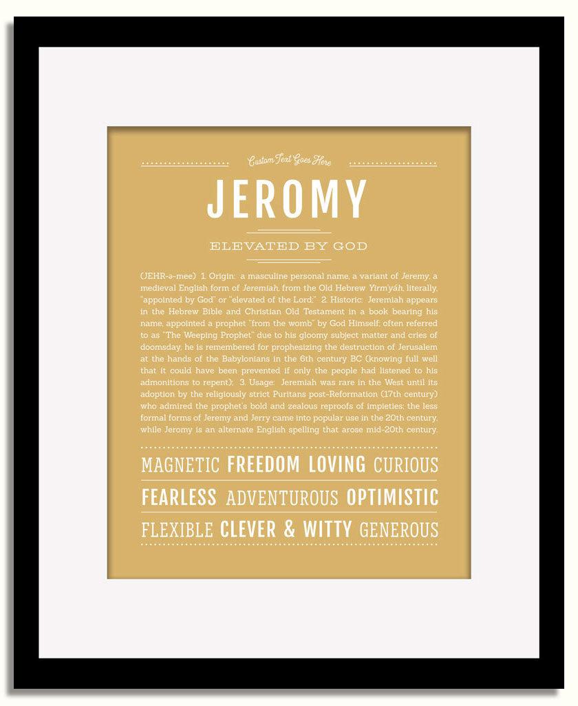 Frame Options | Matte Gold | Black Frame, Matted