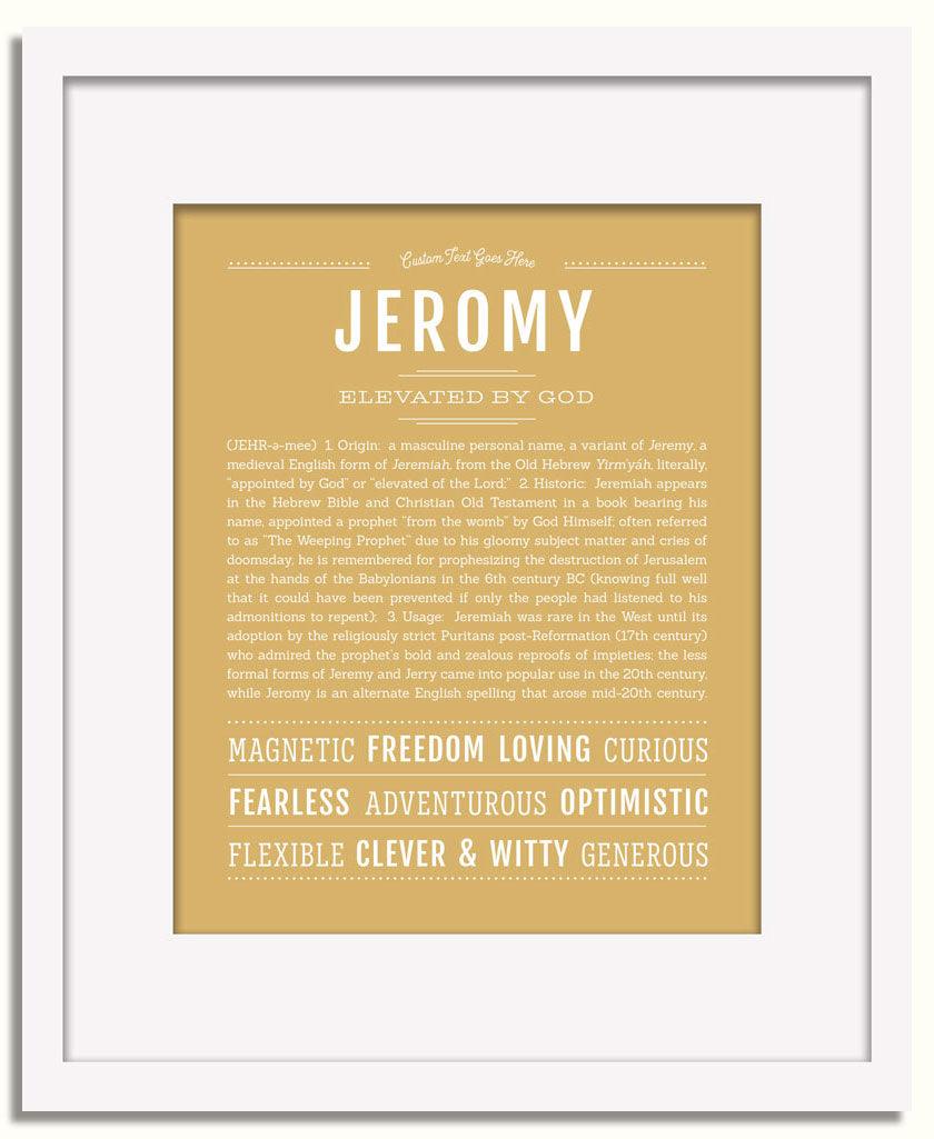 Frame Options | Matte Gold | White Frame, Matted