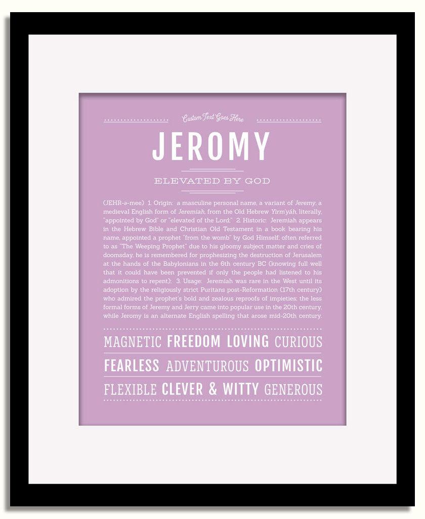 Frame Options | Lilac | Black Frame, Matted