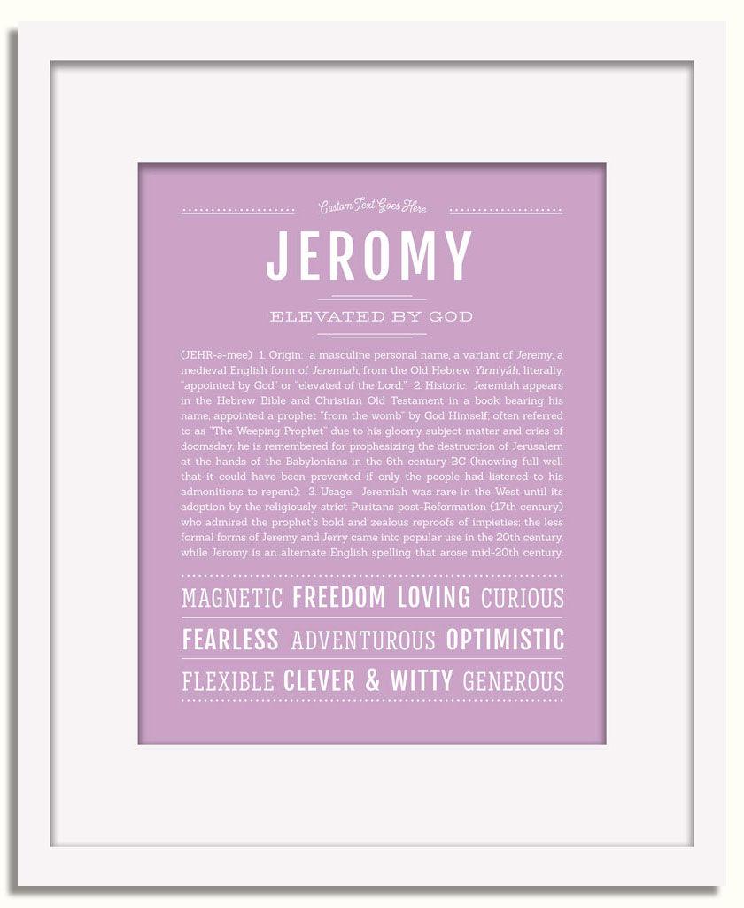 Frame Options | Lilac | White Frame, Matted