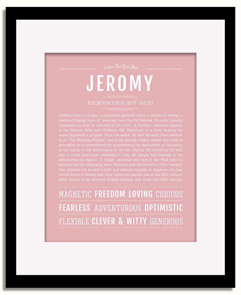 Frame Options | Dusty Rose | Black Frame, Matted