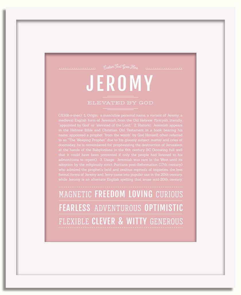 Frame Options | Dusty Rose | White Frame, Matted