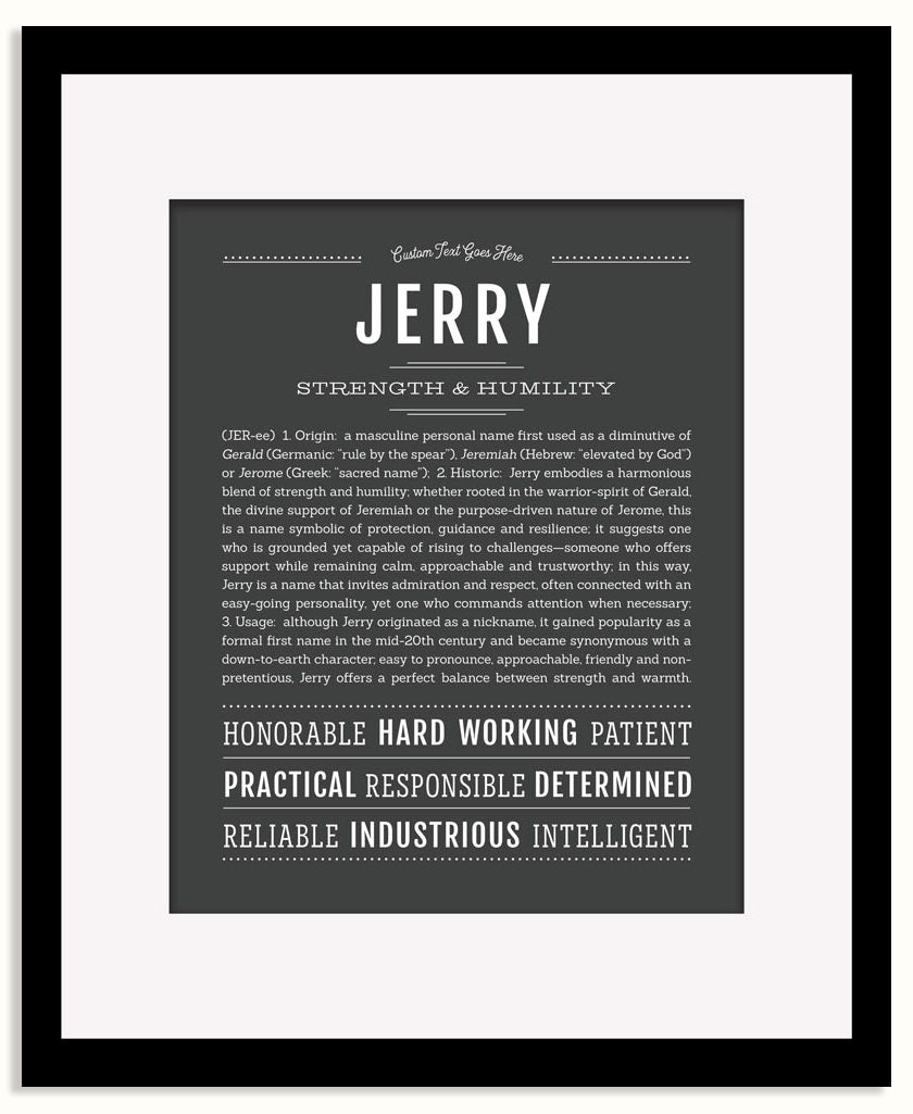 Frame Options | Charcoal Gray | Black Frame, Matted