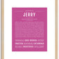 Jerry | Name Art Print