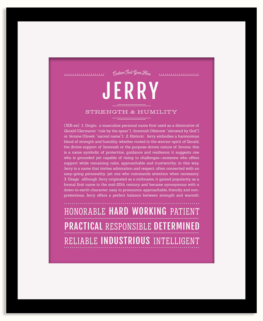 Frame Options | Dark Pink | Black Frame, Matted