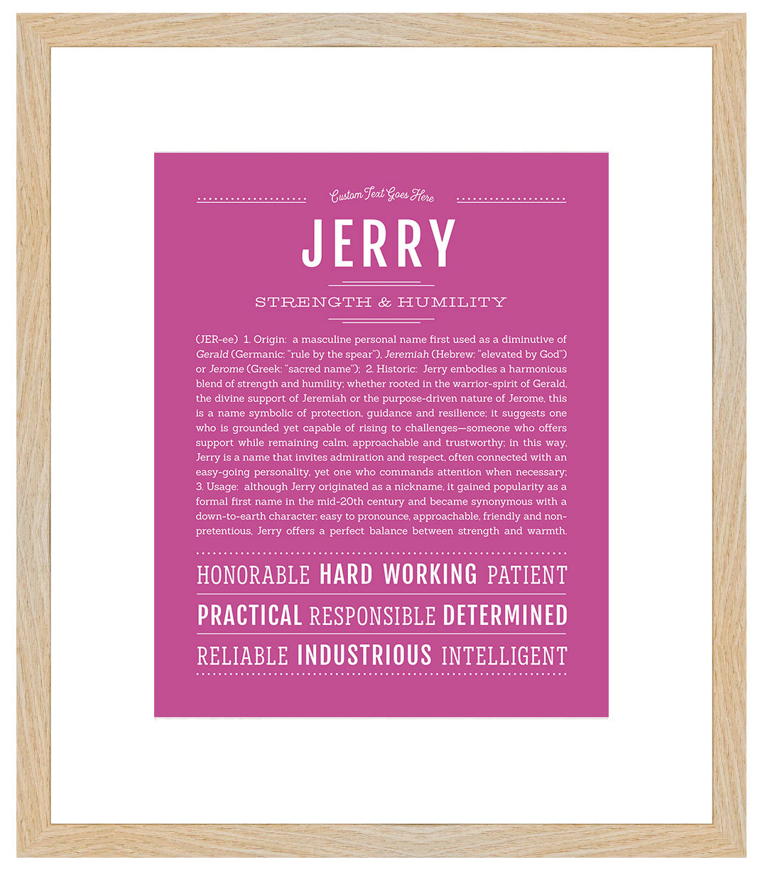 Frame Options | Dark Pink | Maple Frame, Matted
