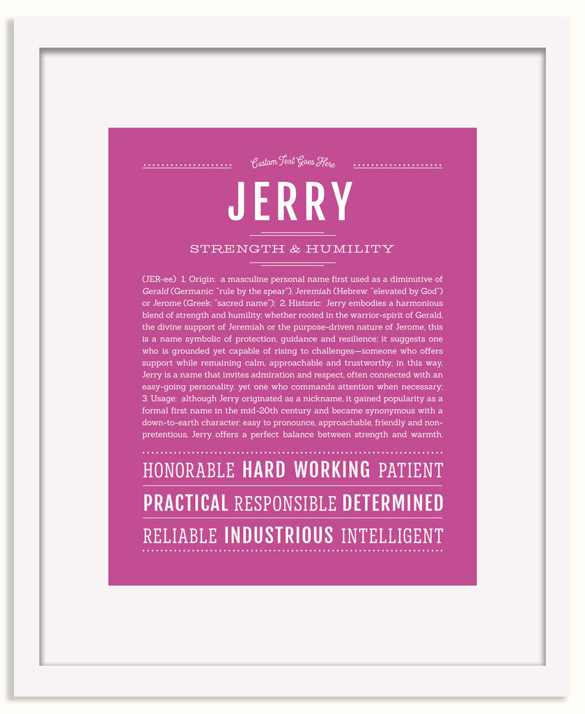 Frame Options | Dark Pink | White Frame, Matted