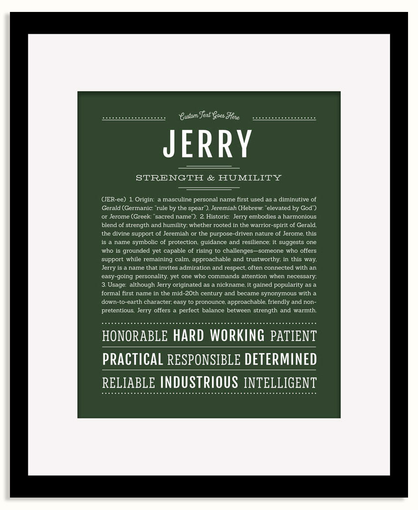 Frame Options | Deep Forest | Black Frame, Matted