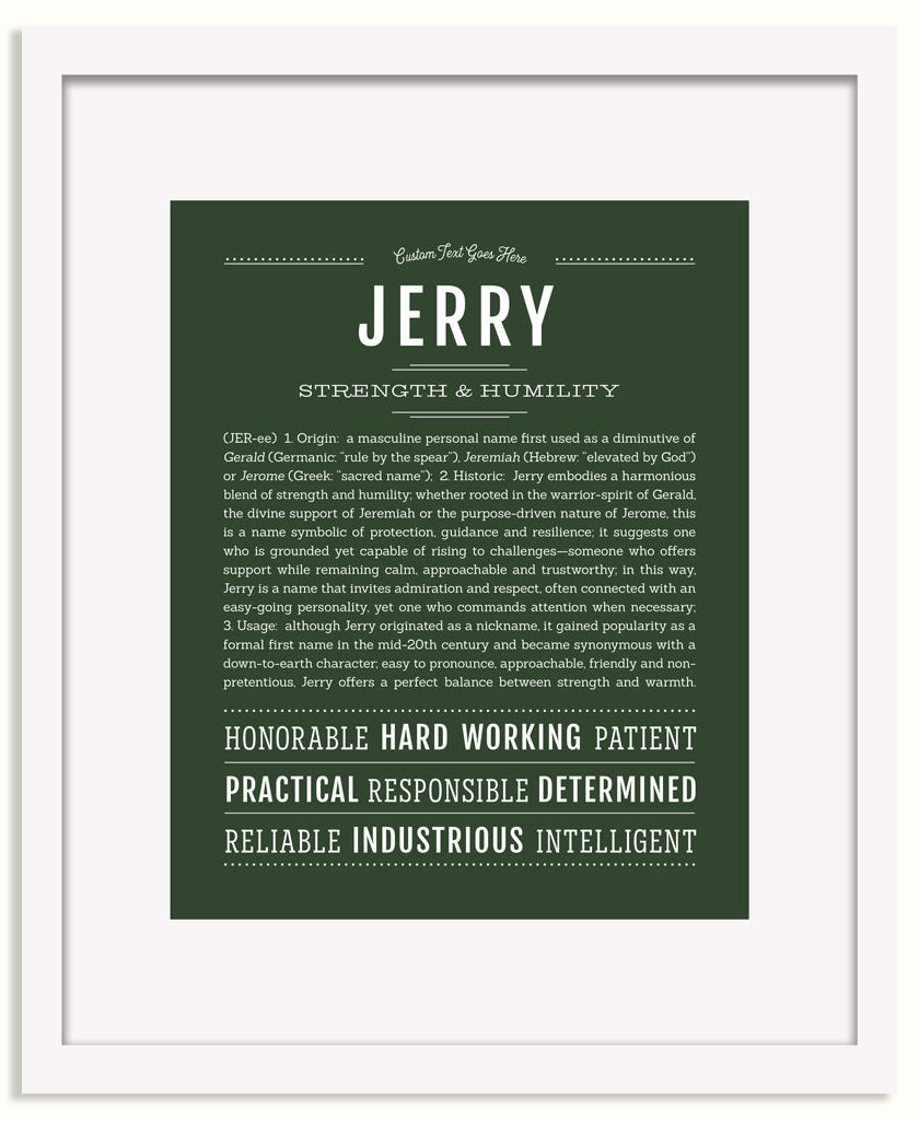 Frame Options | Deep Forest | White Frame, Matted