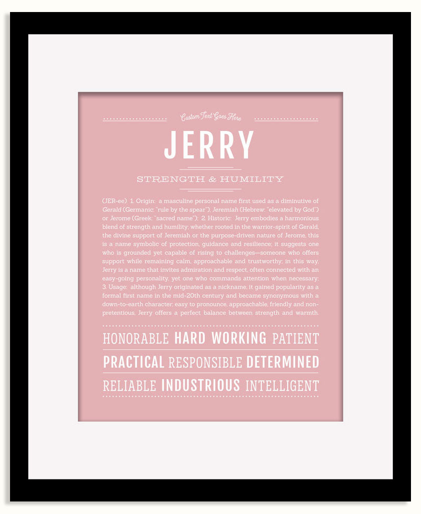 Frame Options | Dusty Rose | Black Frame, Matted