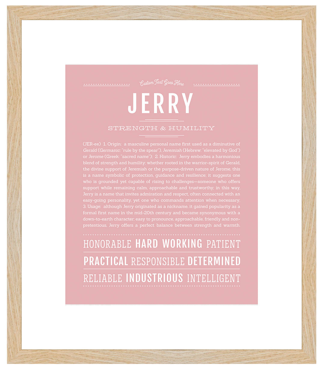 Frame Options | Dusty Rose | Maple Frame, Matted
