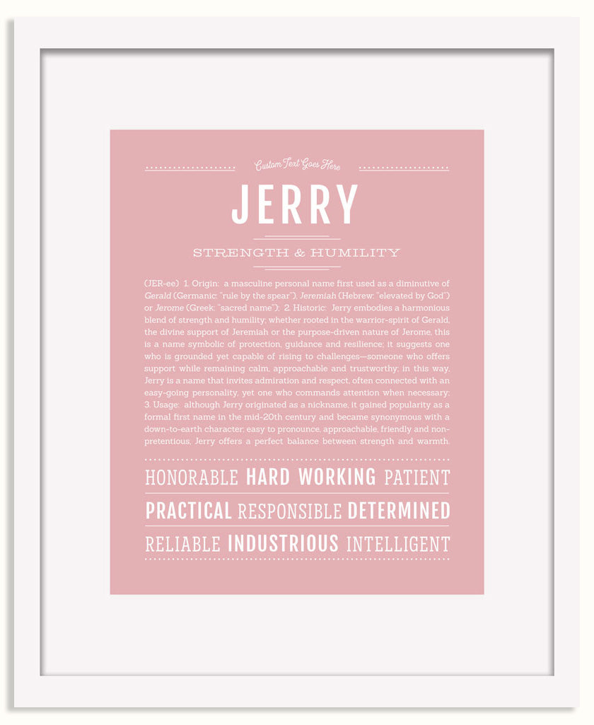 Frame Options | Dusty Rose | White Frame, Matted