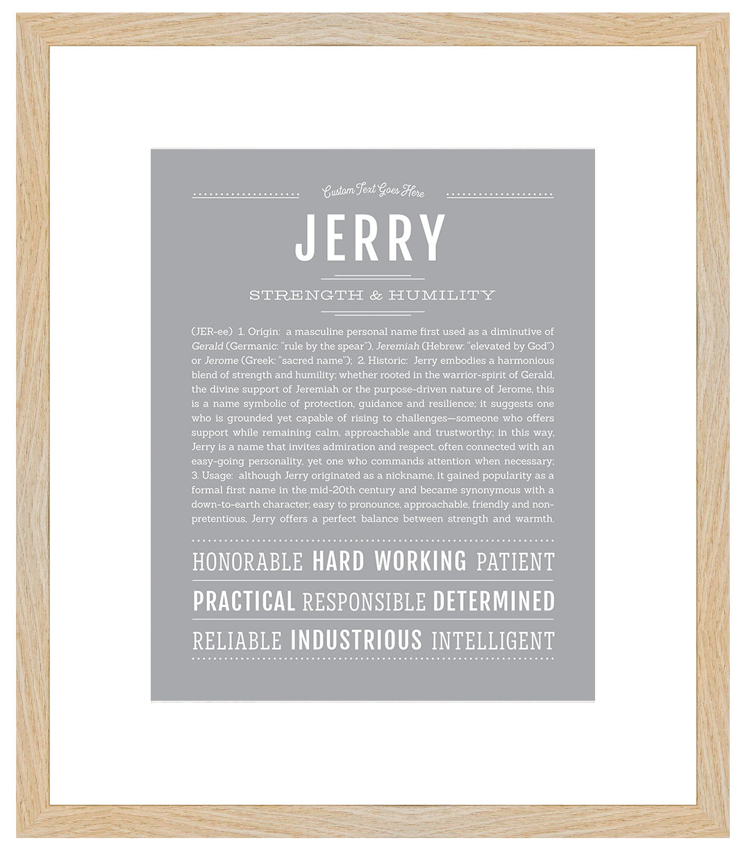 Frame Options | Light Gray | Maple Frame, Matted