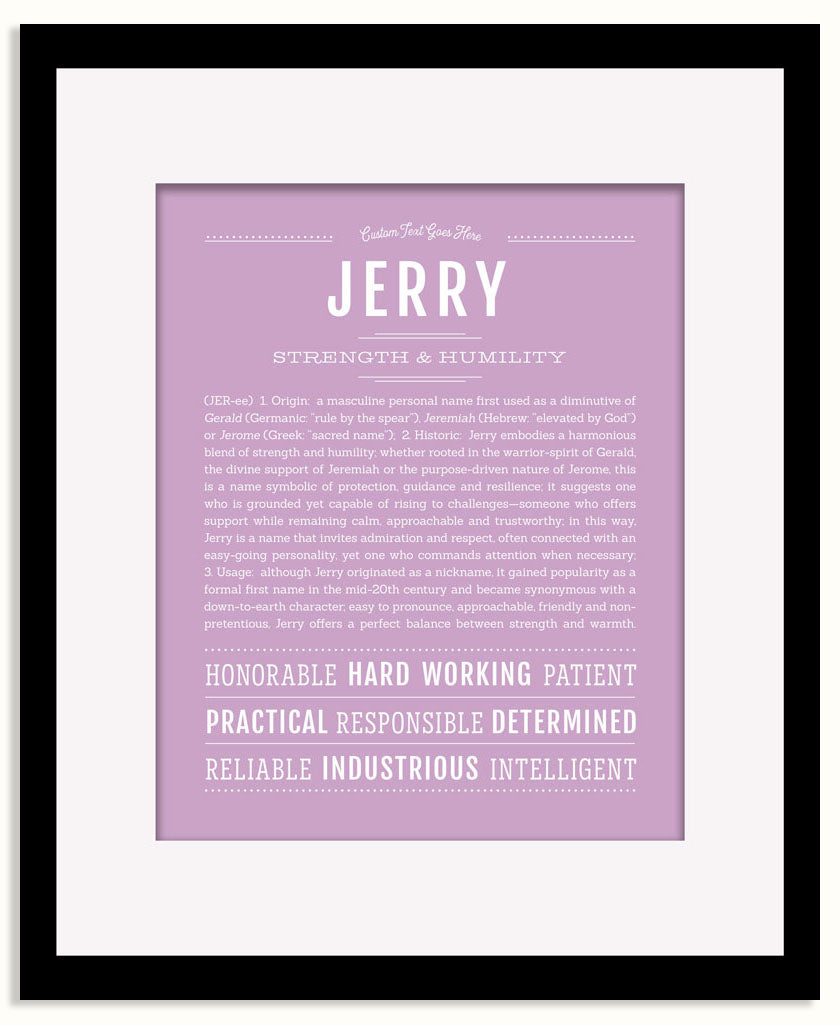 Frame Options | Lilac | Black Frame, Matted