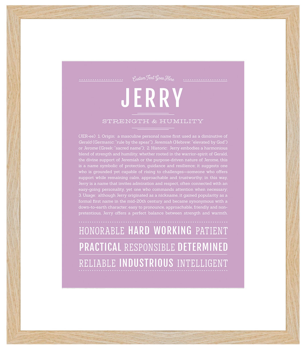 Frame Options | Lilac | Maple Frame, Matted