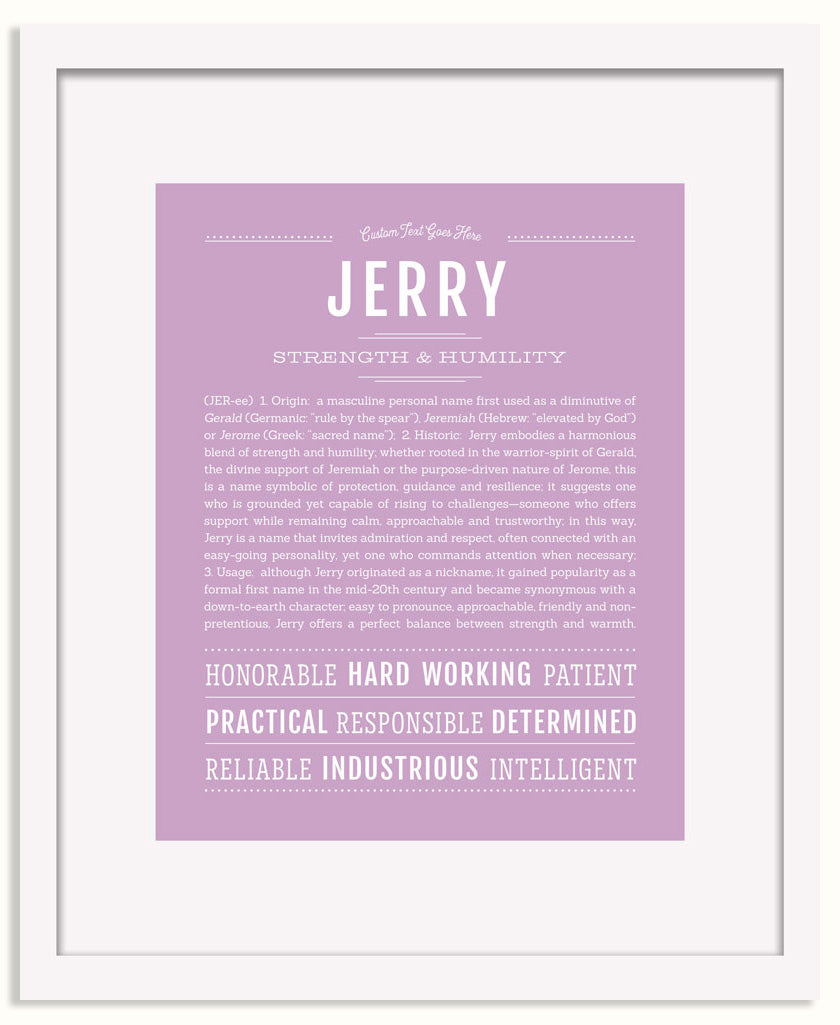 Frame Options | Lilac | White Frame, Matted