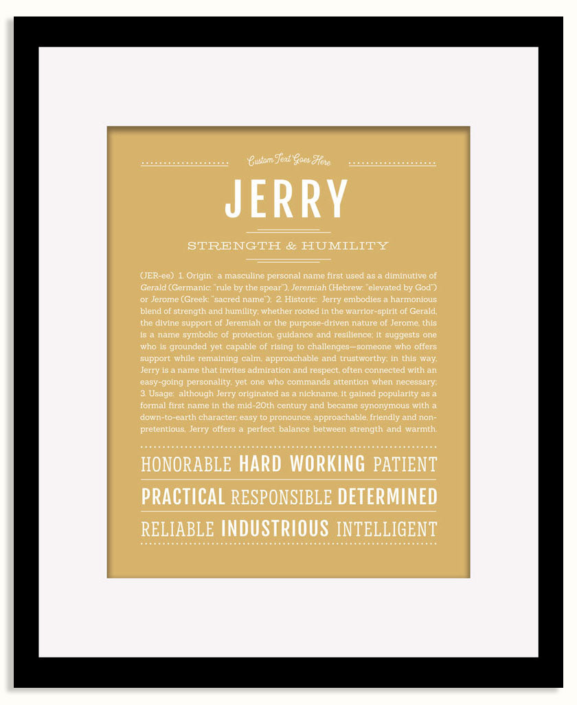 Frame Options | Matte Gold | Black Frame, Matted