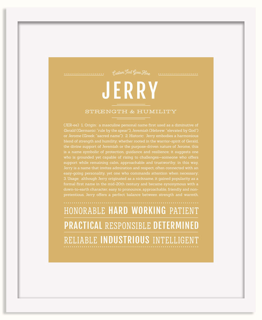 Frame Options | Matte Gold | White Frame, Matted