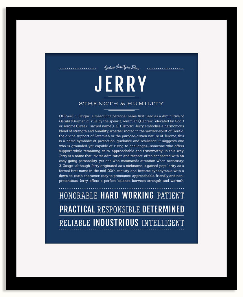 Frame Options | Midnight Blue | Black Frame, Matted