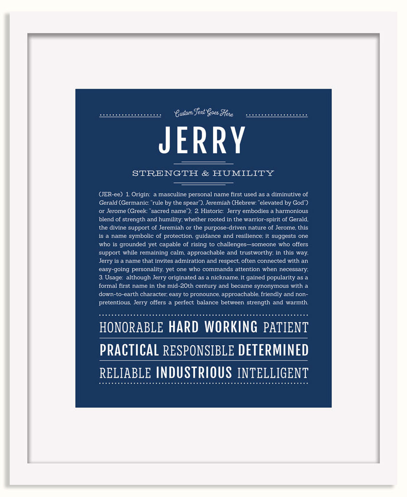 Frame Options | Midnight Blue | White Frame, Matted