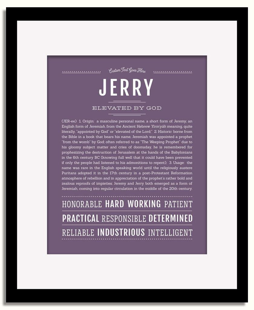 Frame Options | Deep Purple | Black Frame, Matted