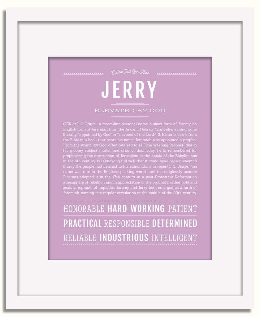 Frame Options | Lilac | White Frame, Matted