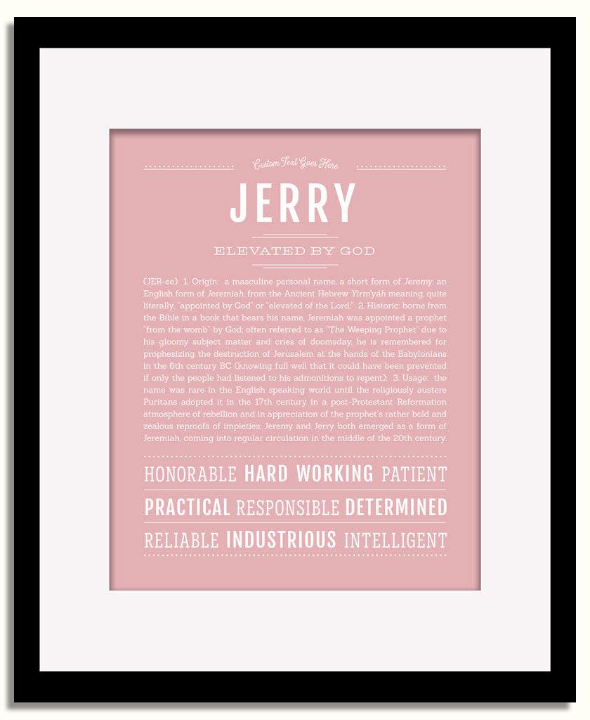 Frame Options | Dusty Rose | Black Frame, Matted