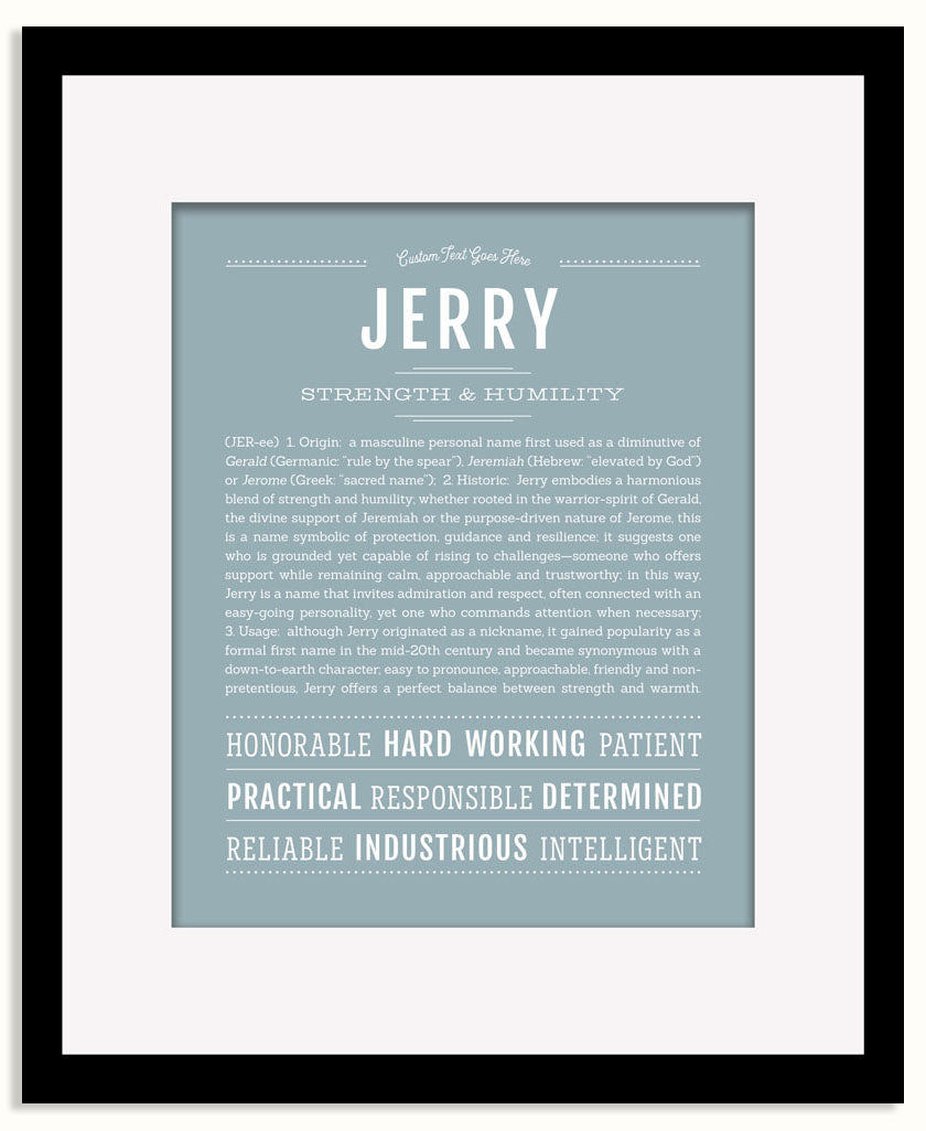 Frame Options | Powder Blue | Black Frame, Matted