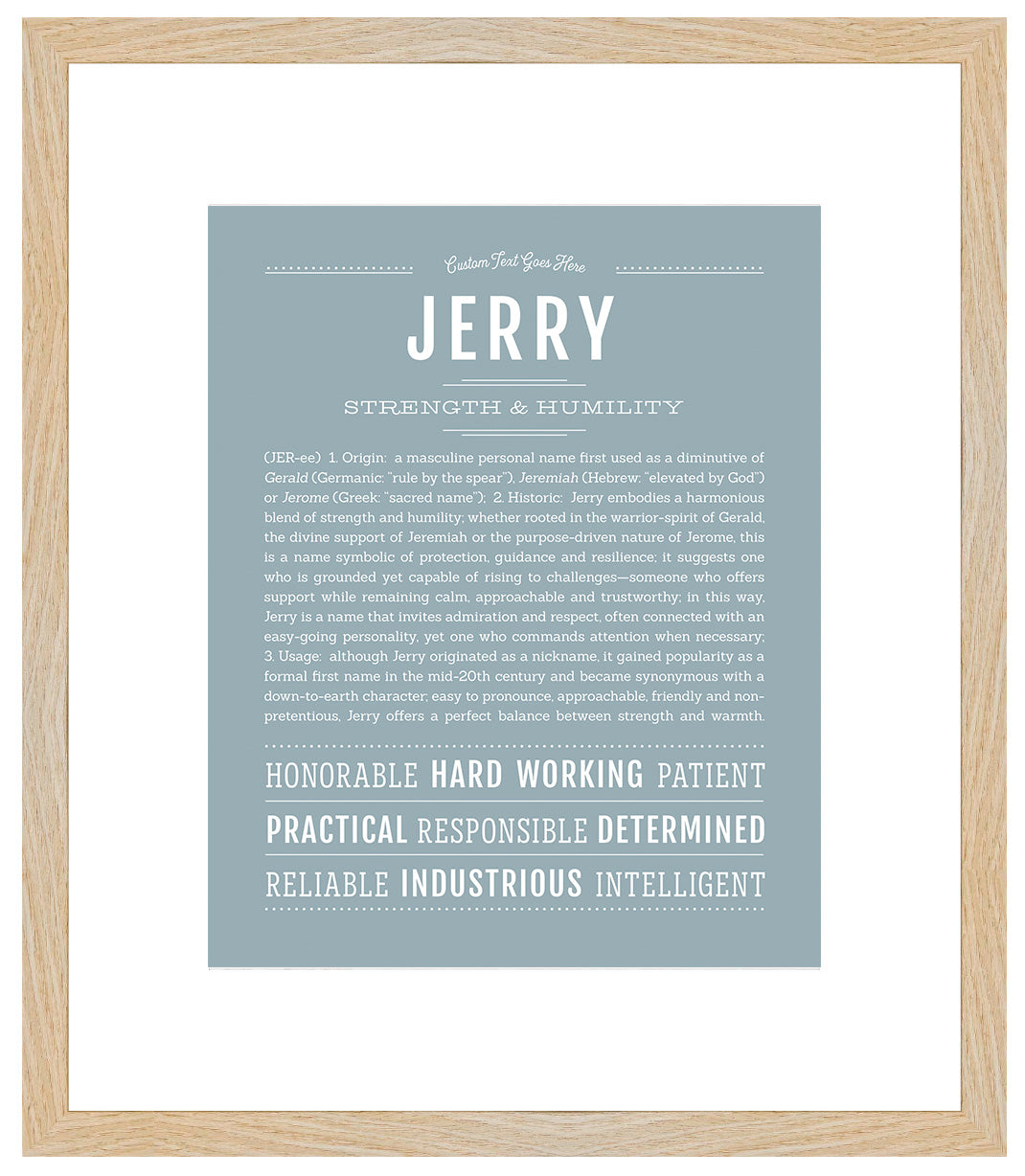 Frame Options | Powder Blue | Maple Frame, Matted