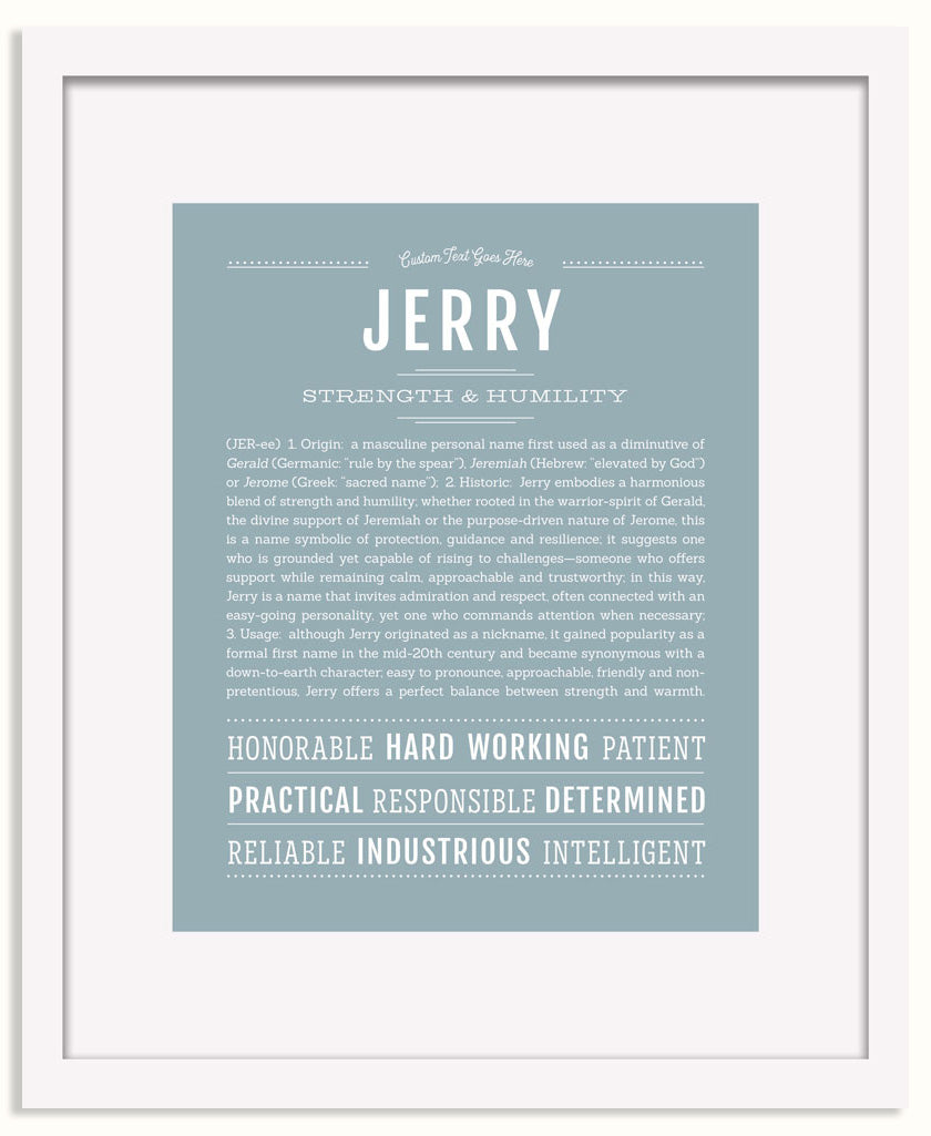 Frame Options | Powder Blue | White Frame, Matted