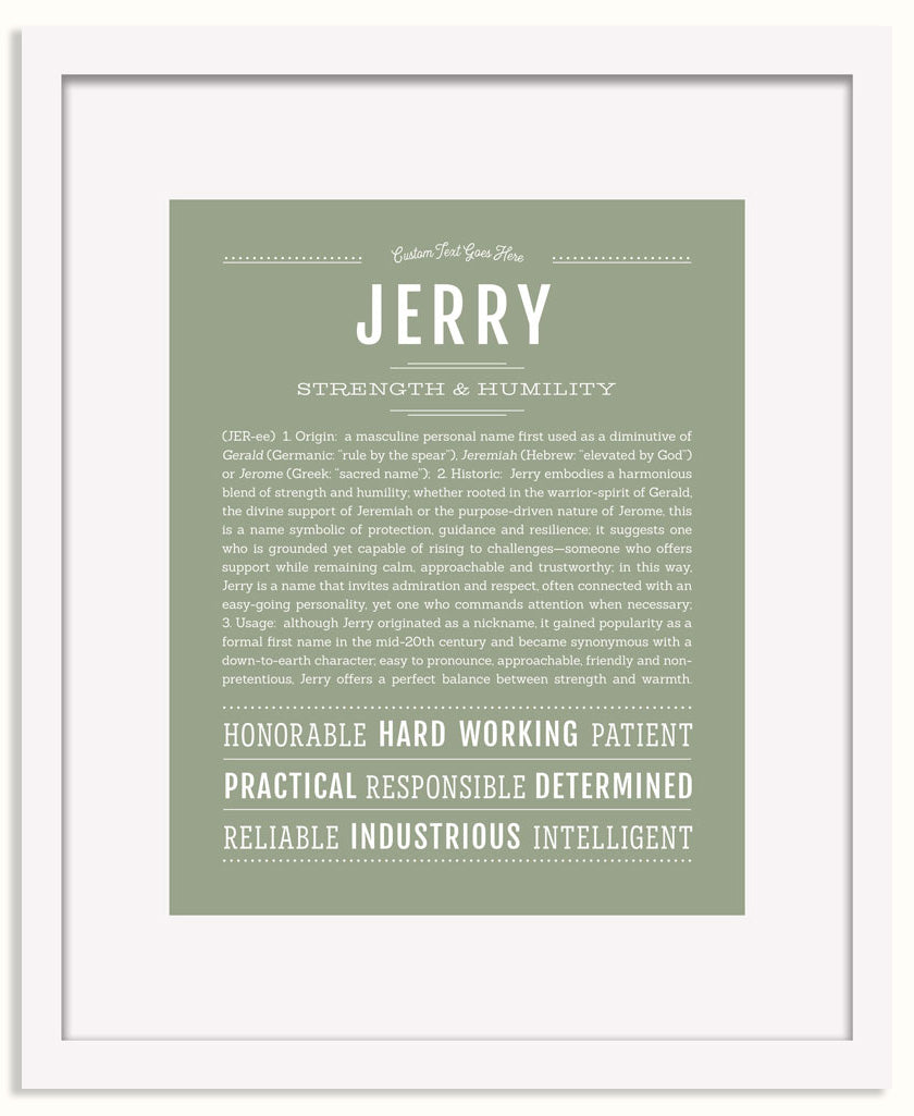 Frame Options | Sage | White Frame, Matted