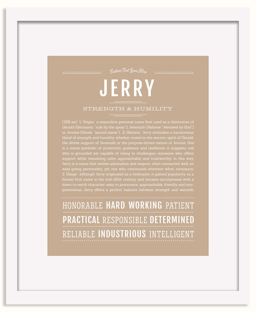 Frame Options | Tan | White Frame, Matted