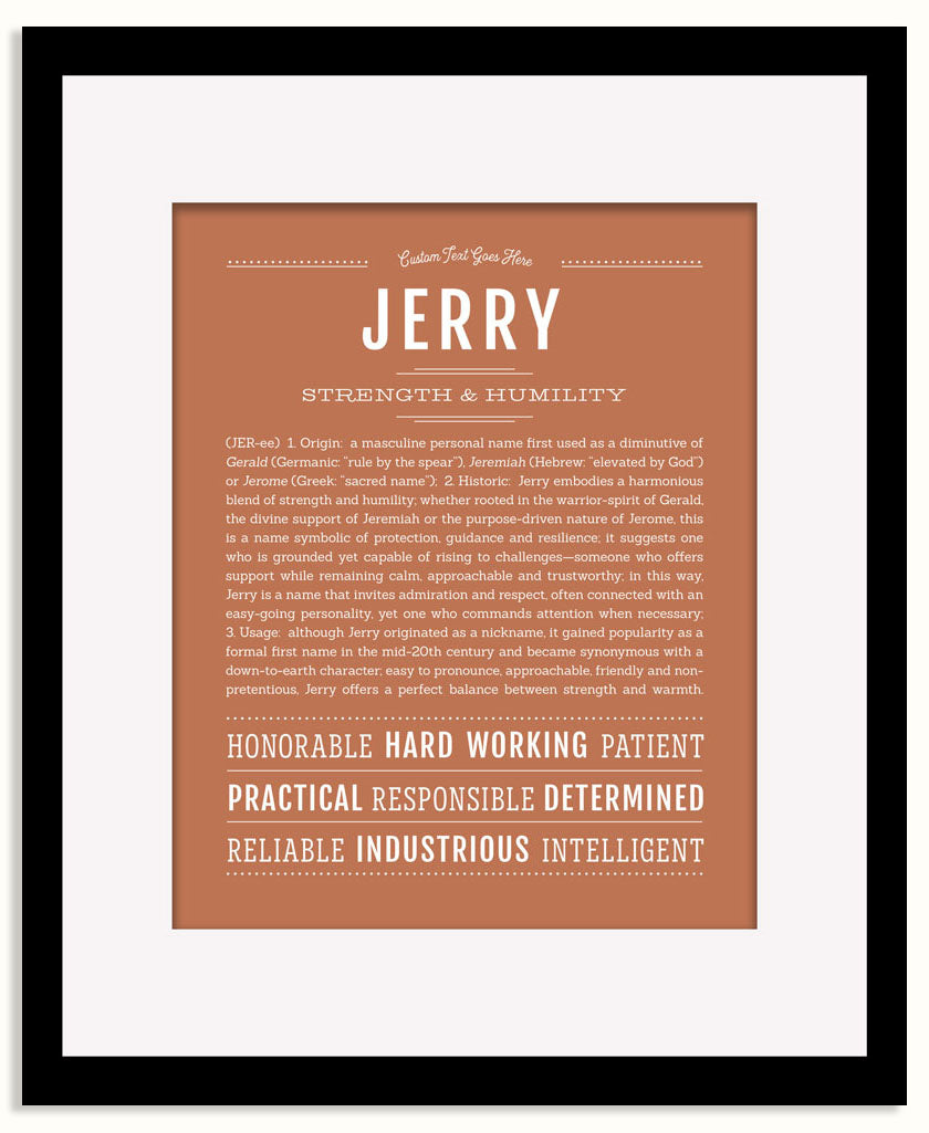Frame Options | Terra Cotta | Black Frame, Matted