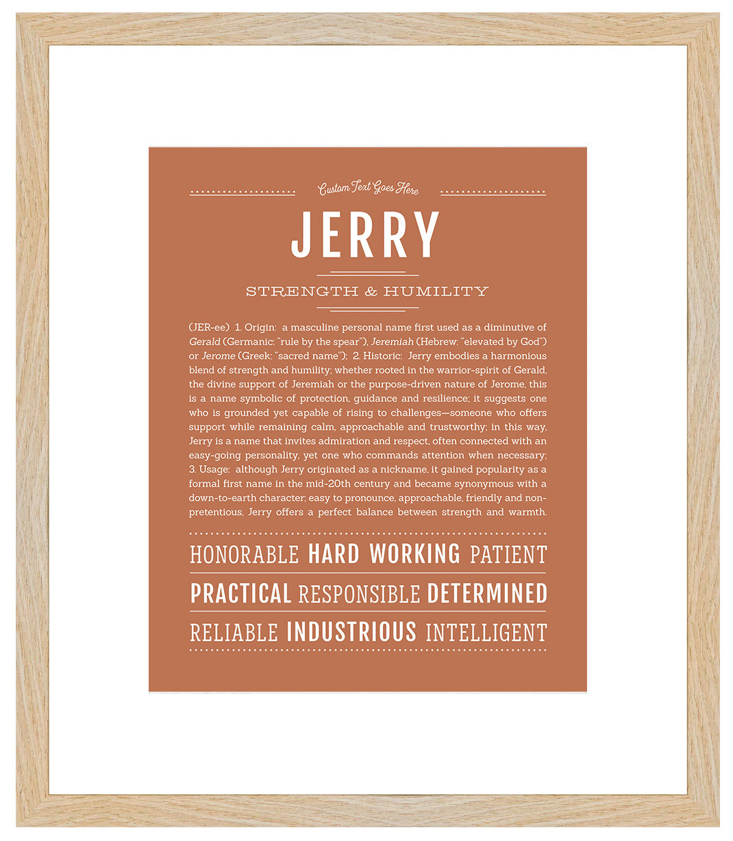 Frame Options | Terra Cotta | Maple Frame, Matted