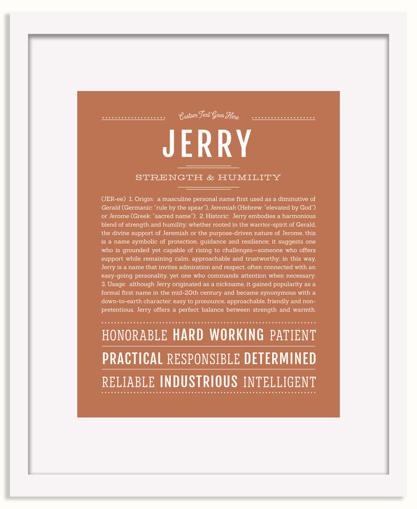 Frame Options | Terra Cotta | White Frame, Matted