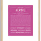 Jersie | Name Art Print