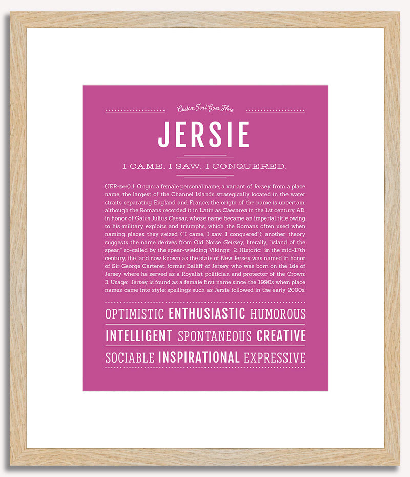 Jersie | Name Art Print