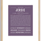 Jersie | Name Art Print